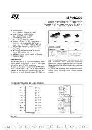 M74HC299M1R datasheet pdf SGS Thomson Microelectronics
