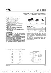M74HC292RM13TR datasheet pdf SGS Thomson Microelectronics