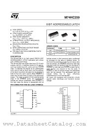 M74HC259TTR datasheet pdf SGS Thomson Microelectronics