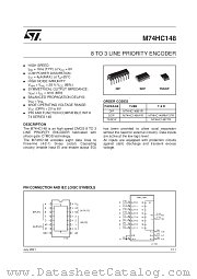 M74HC148RM13TR datasheet pdf SGS Thomson Microelectronics