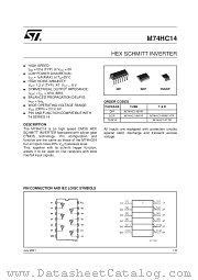 M74HC14RM13TR datasheet pdf SGS Thomson Microelectronics