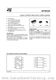 M74HC09RM13TR datasheet pdf SGS Thomson Microelectronics