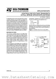 AN280 datasheet pdf SGS Thomson Microelectronics