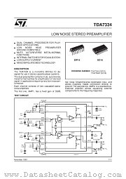 TDA7334D datasheet pdf SGS Thomson Microelectronics