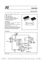 TDA7332D datasheet pdf SGS Thomson Microelectronics