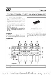 TDA7316D datasheet pdf SGS Thomson Microelectronics