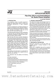 AN1553 datasheet pdf SGS Thomson Microelectronics