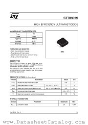 STTH302S datasheet pdf SGS Thomson Microelectronics