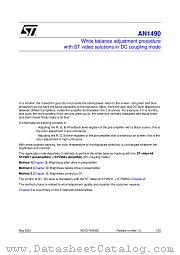 AN1490 datasheet pdf SGS Thomson Microelectronics