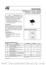 STS3C3F30L datasheet pdf SGS Thomson Microelectronics