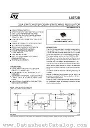 L5973D datasheet pdf SGS Thomson Microelectronics