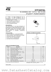 STP16NF06L datasheet pdf SGS Thomson Microelectronics