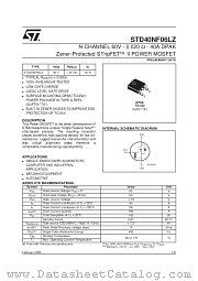 STD40NF06LZ datasheet pdf SGS Thomson Microelectronics