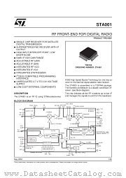 STA001 datasheet pdf SGS Thomson Microelectronics
