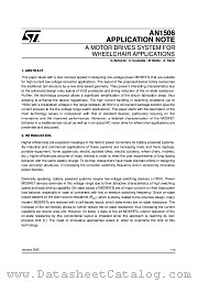 AN1506 datasheet pdf SGS Thomson Microelectronics