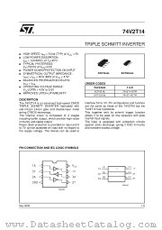74V2T14STR datasheet pdf SGS Thomson Microelectronics