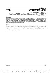 AN1443 datasheet pdf SGS Thomson Microelectronics