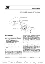 DOC-ST7-EMU3/DS datasheet pdf SGS Thomson Microelectronics