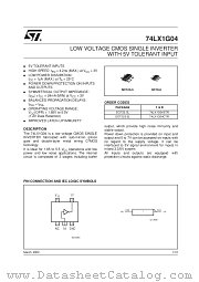 74LX1G04STR datasheet pdf SGS Thomson Microelectronics