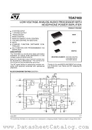 TDA7469A datasheet pdf SGS Thomson Microelectronics