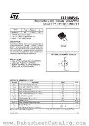 STB45NF06L datasheet pdf SGS Thomson Microelectronics