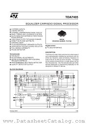 TDA7405 datasheet pdf SGS Thomson Microelectronics
