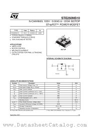 STE250NS10 datasheet pdf SGS Thomson Microelectronics