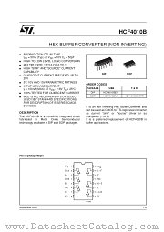 HCF4010BEY datasheet pdf SGS Thomson Microelectronics