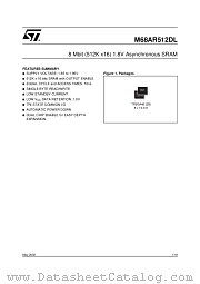 M68AR512DL datasheet pdf SGS Thomson Microelectronics