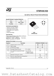 STBR408 datasheet pdf SGS Thomson Microelectronics