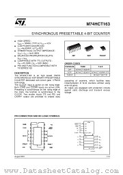 M74HCT163TTR datasheet pdf SGS Thomson Microelectronics