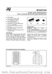 M74HC7245RM13TR datasheet pdf SGS Thomson Microelectronics