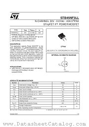 STB45NF3LL datasheet pdf SGS Thomson Microelectronics