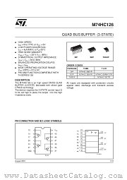 M74HC126B1R datasheet pdf SGS Thomson Microelectronics