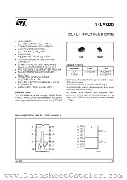 74LVQ20TTR datasheet pdf SGS Thomson Microelectronics