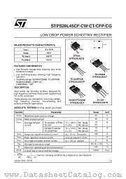 STPS20L45CG datasheet pdf SGS Thomson Microelectronics