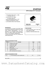 START540 datasheet pdf SGS Thomson Microelectronics