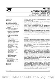 AN1428 datasheet pdf SGS Thomson Microelectronics
