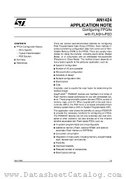 AN1424 datasheet pdf SGS Thomson Microelectronics