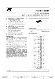 74VHCT16240ATTR datasheet pdf SGS Thomson Microelectronics