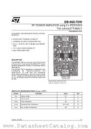 DB96070W datasheet pdf SGS Thomson Microelectronics