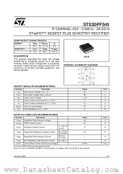 STS3DPFS45 datasheet pdf SGS Thomson Microelectronics