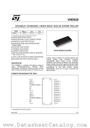 VND920 datasheet pdf SGS Thomson Microelectronics