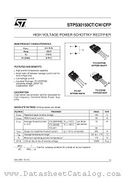 STPS30150CFP datasheet pdf SGS Thomson Microelectronics