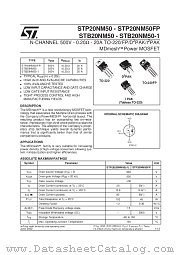 STB20NM50-1 datasheet pdf SGS Thomson Microelectronics