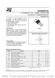 STP80NF75L datasheet pdf SGS Thomson Microelectronics