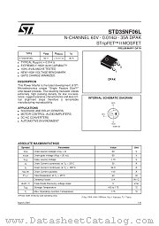 STD35NF06L datasheet pdf SGS Thomson Microelectronics