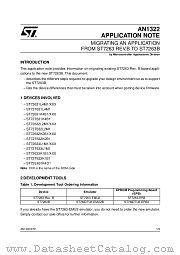 AN1322 datasheet pdf SGS Thomson Microelectronics
