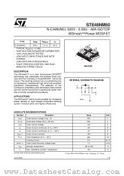 STE48NM50 datasheet pdf SGS Thomson Microelectronics