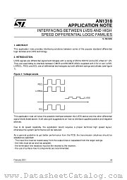 AN1318 datasheet pdf SGS Thomson Microelectronics